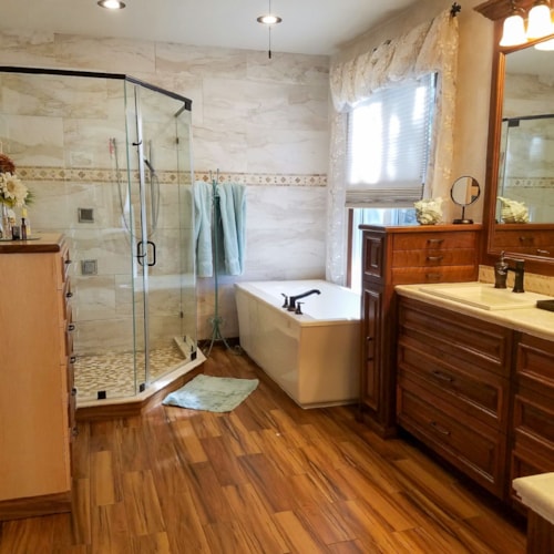 Contemporary Cherry Bathroom