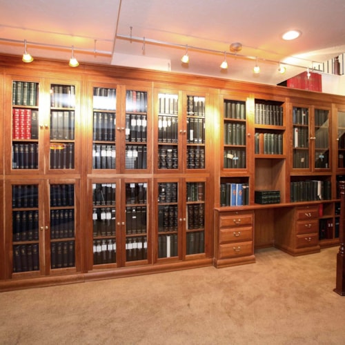 Custom Built-in Bookcases from Floor to Ceiling