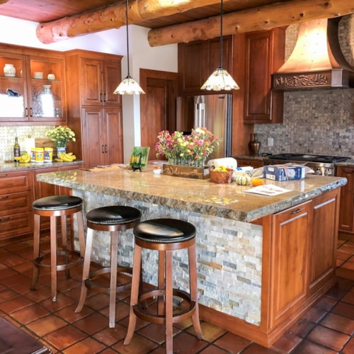 Rustic-design Custom Island
