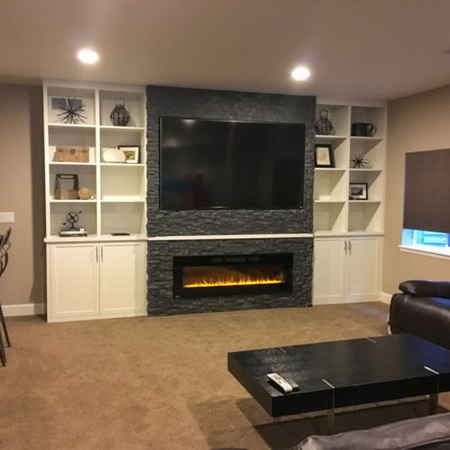 Basement TV Wall